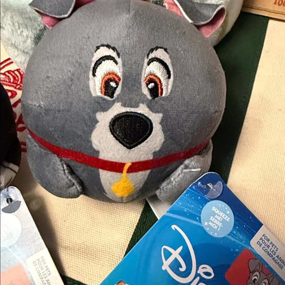 Disney Mickey and Disney Tramp Dog Toys - Squeaker AND 4 pk RAE DUNN- small 2”